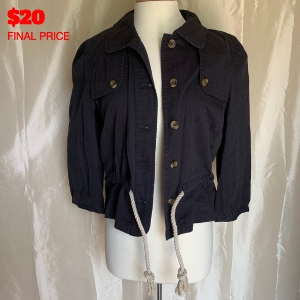 💯🌸Loft Navy Blue Waist Jacket❤️💯-NWT